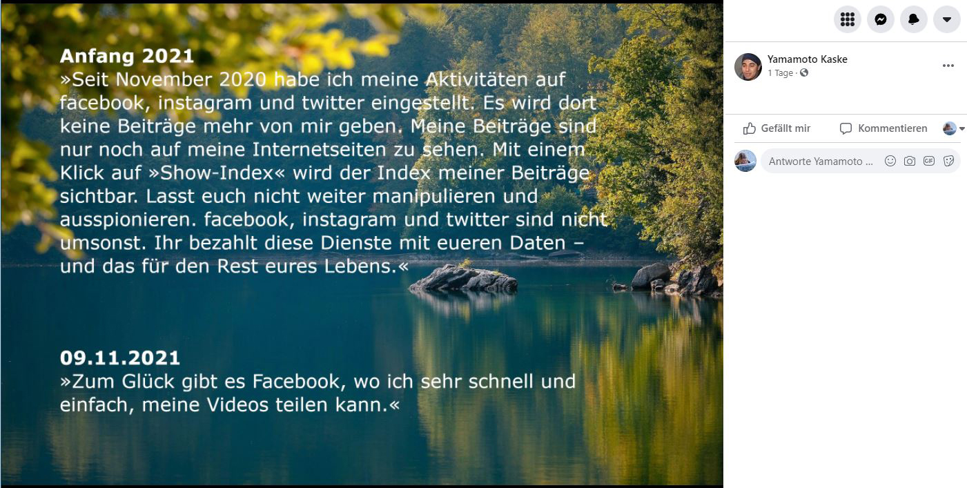 Obsolet-Kranke Posts meines Stalkers