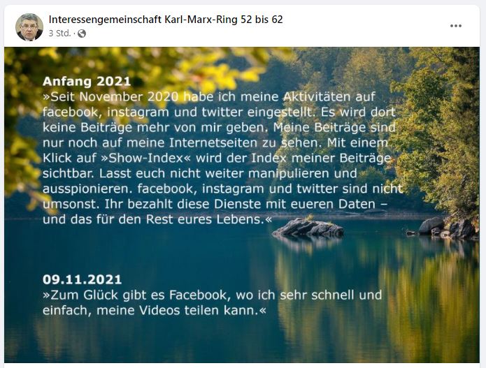 Obsolet-Kranke Posts meines Stalkers