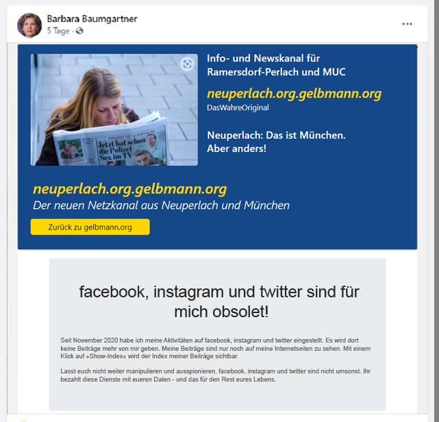 mein Stalker als Frau Barbara Baumgartner