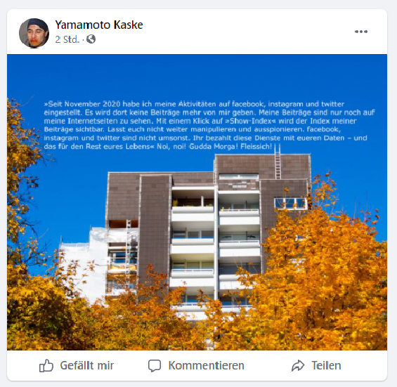 Obsolet-Kranke Posts meines Stalkers