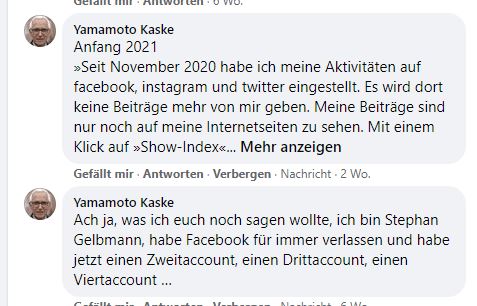 Obsolet-Kranke Posts meines Stalkers