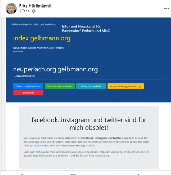 Obsolet-Kranke Posts meines Stalkers