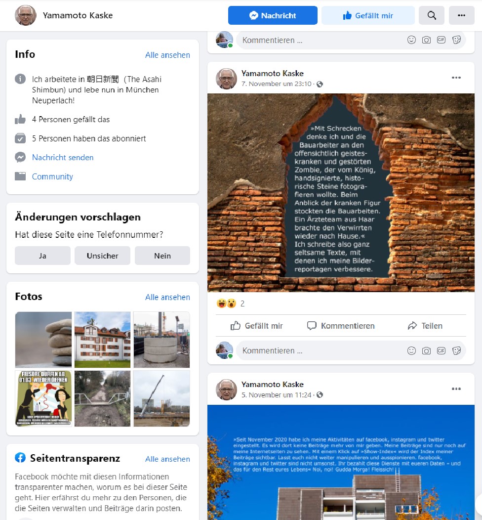 Obsolet-Kranke Posts meines Stalkers