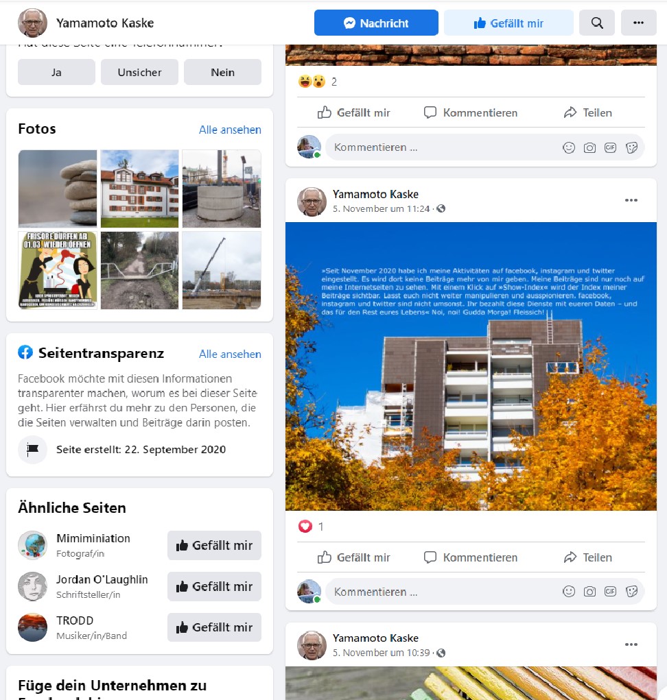 Obsolet-Kranke Posts meines Stalkers