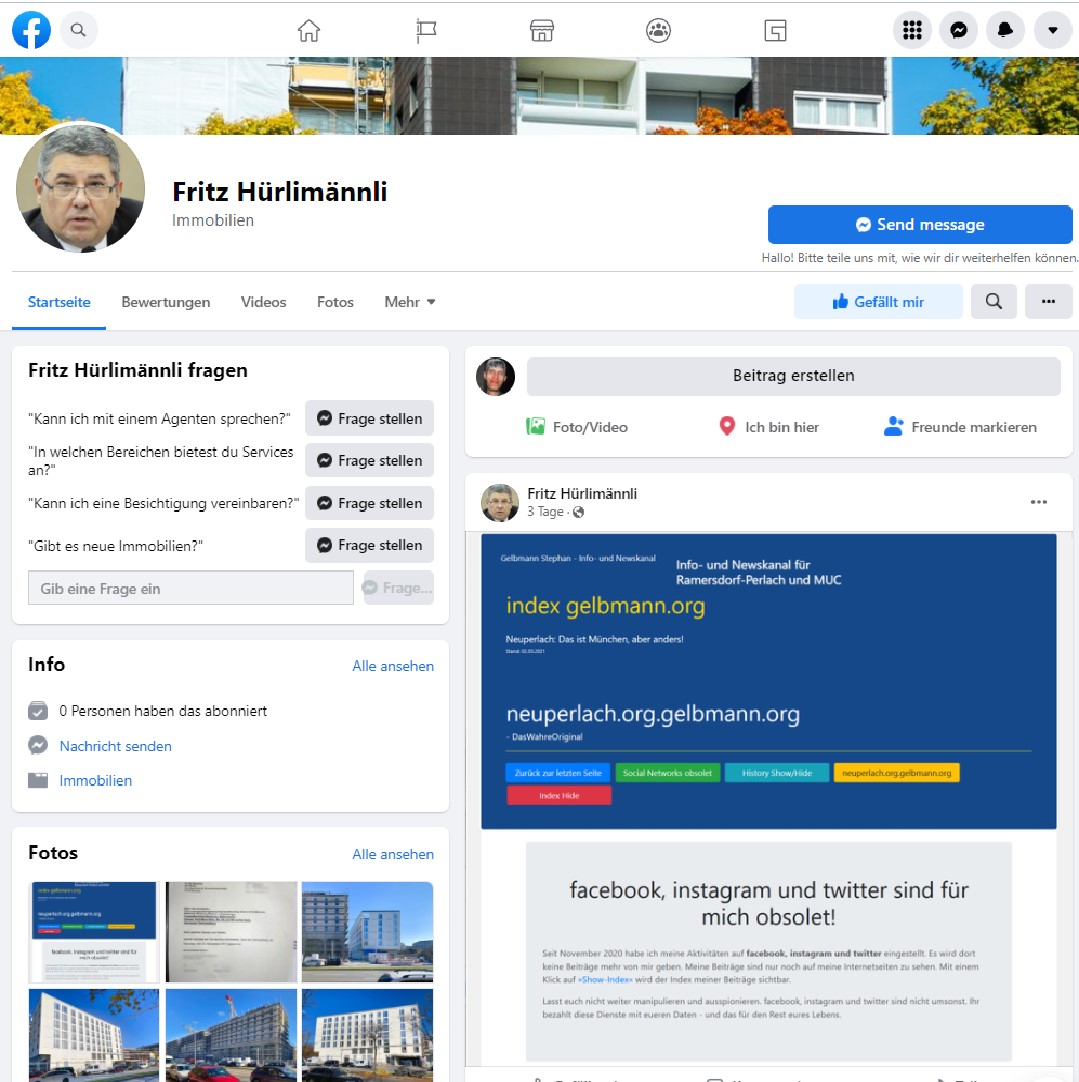 Obsolet-Kranke Posts meines Stalkers