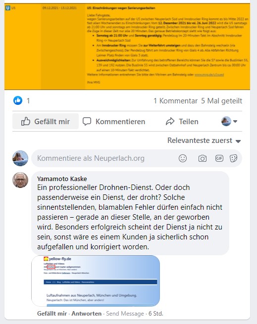 Obsolet-Kranke Posts meines Stalkers
