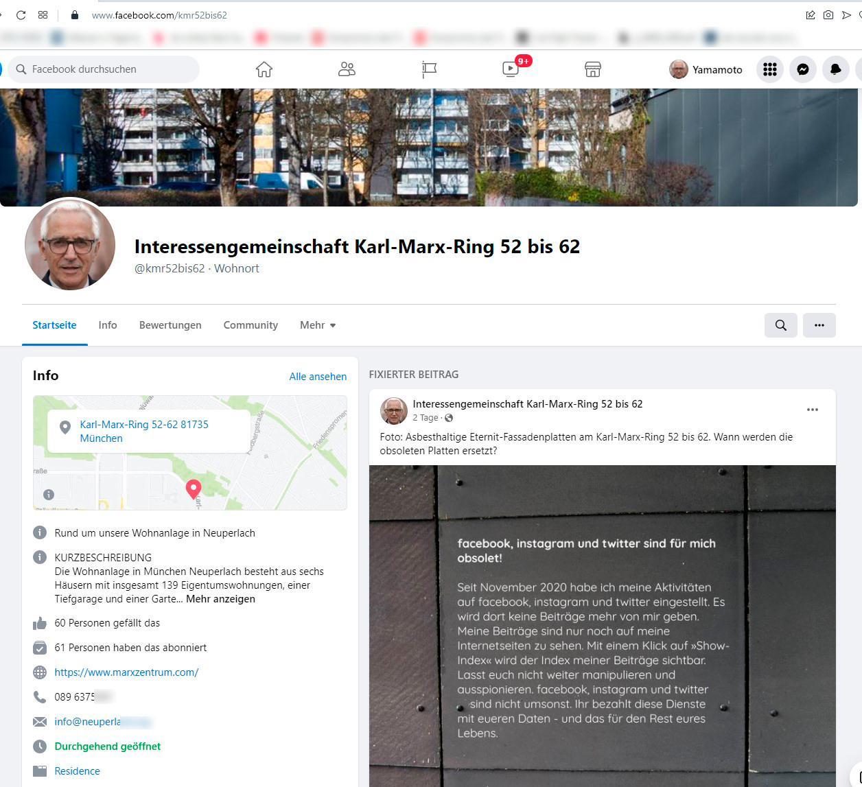 Obsolet-Kranke Posts meines Stalkers
