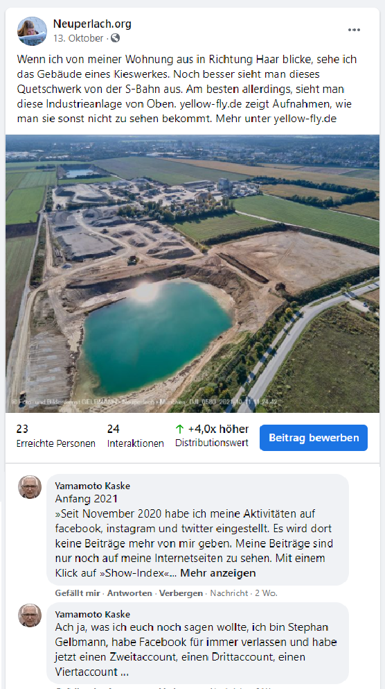 Obsolet-Kranke Posts meines Stalkers
